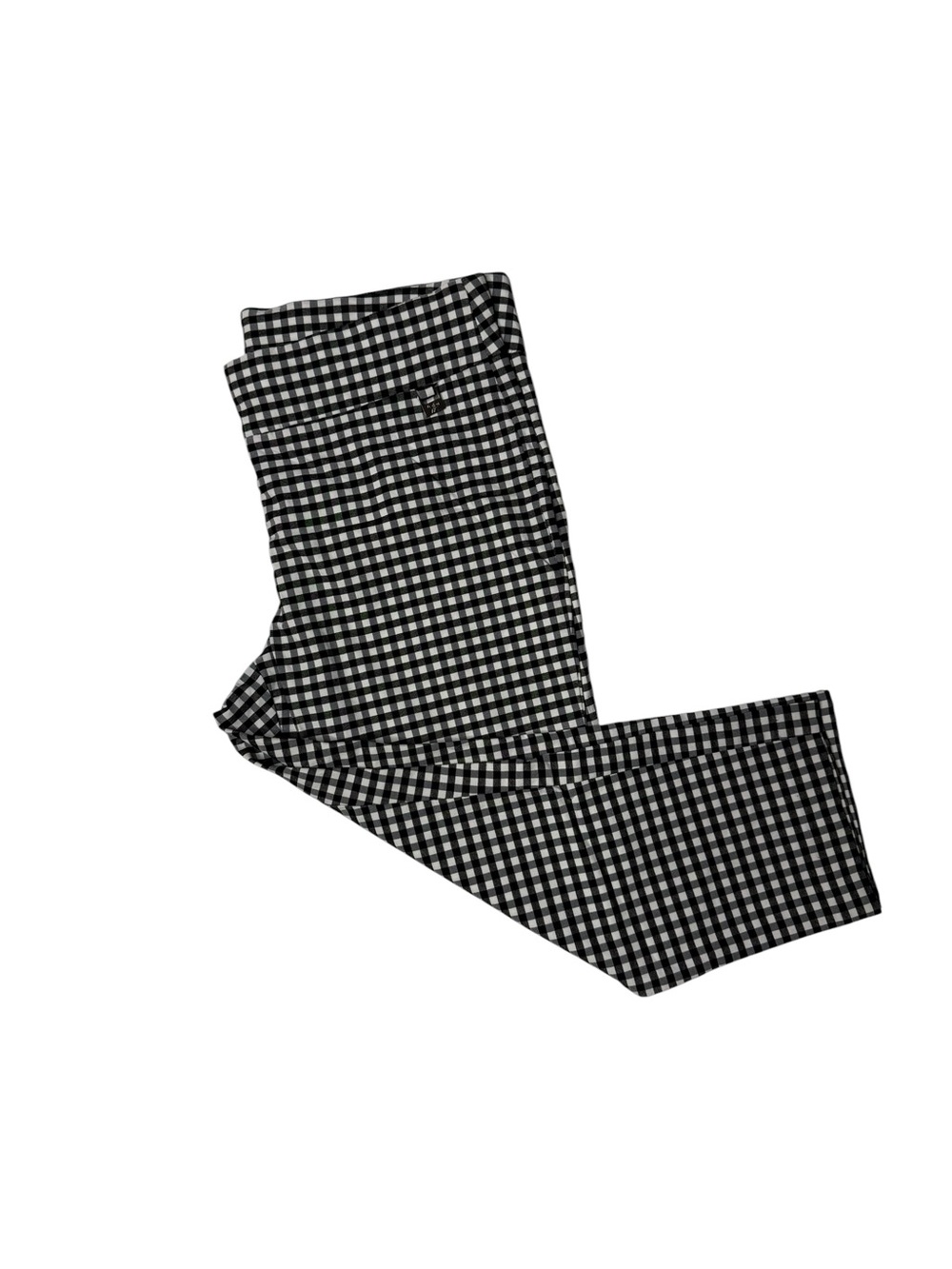 Rafaella Size 18 Black White Gingham Stretch Ankle Pants